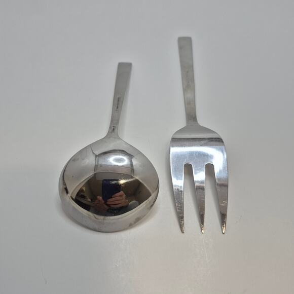 Serta Imperial Stainless Steel Vintage Korea Serving Fork and Ladle Set - Picture 5 of 12